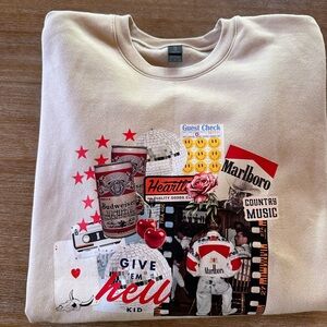 Graphic Sweatshirt with Collage Design